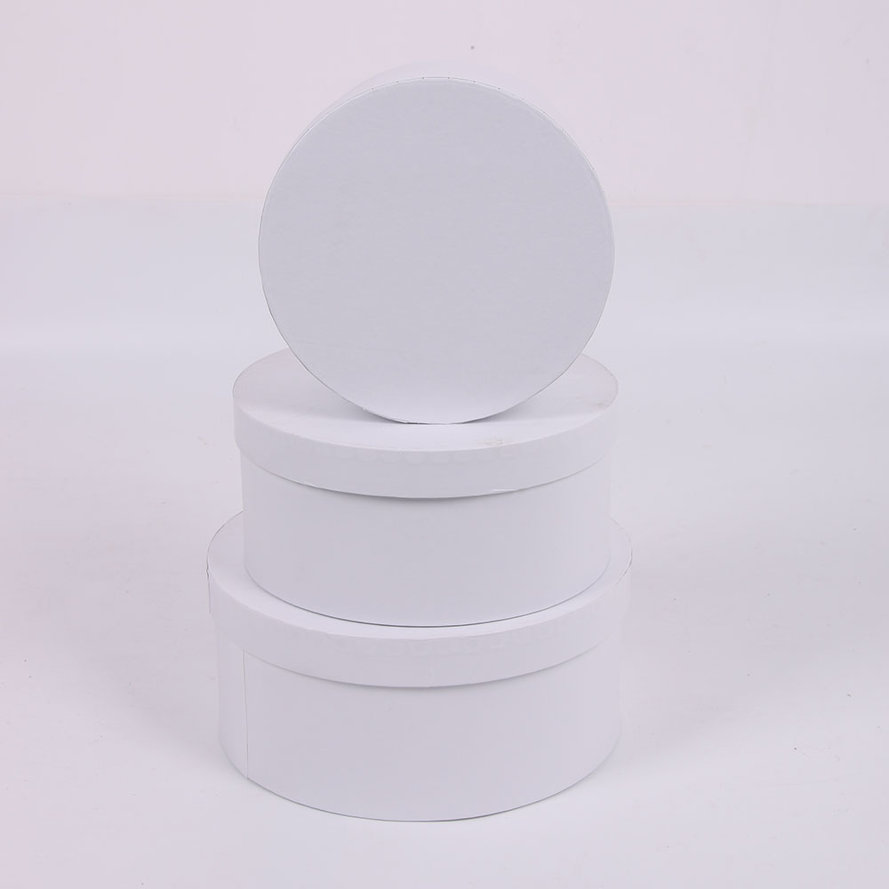 2245# Shihao Round Three-piece Set Flower Gift Box Factory direct sales Flower packaging box, flower arrangement box, flower bucket, bouquet, flower shop flower box Specification image
