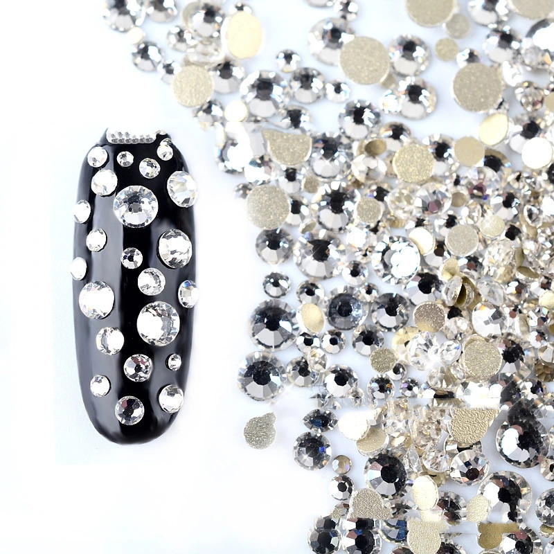 Wholesale of nail art accessories: Mixed sizes of nail art accessories, colored diamond, flat water diamond, hot diamond, nail art accessories, shanilak details Picture