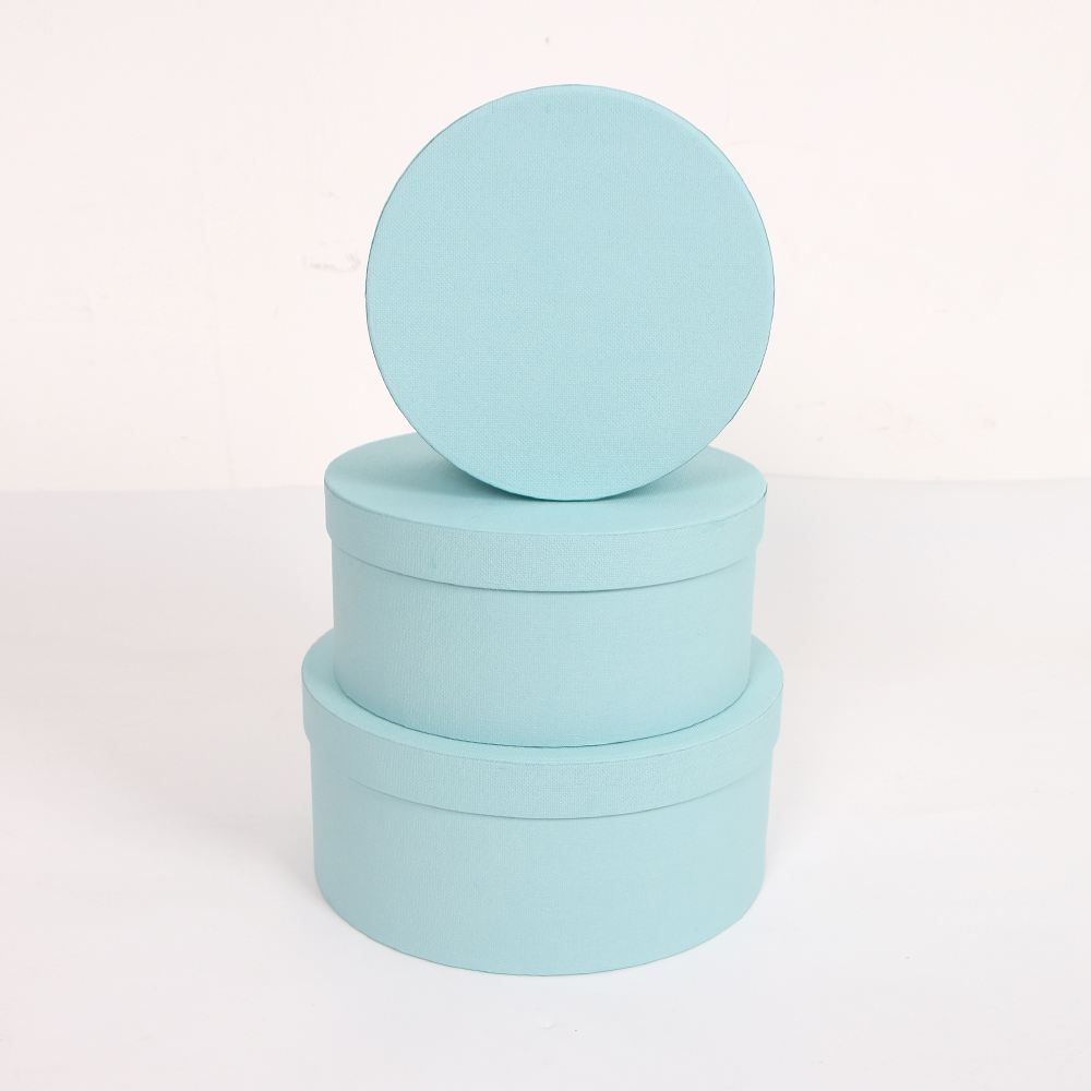 2245# Shihao Round Set of three luxurious and high-end special paper flower gift box, flower shop flower packaging box Specification image
