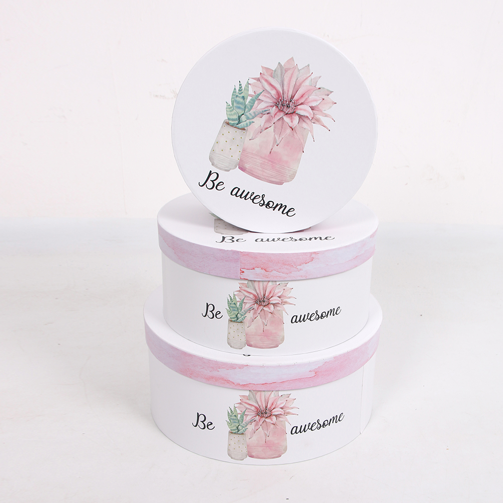 2245# Shihao Round Three-piece Set Flower Gift Box Factory Direct sales flower packaging box and flower arrangement box Application Scenario