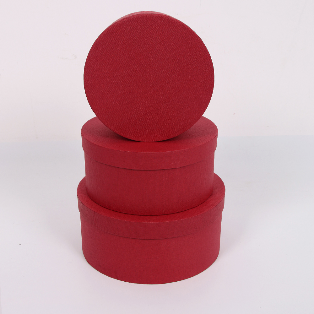 2245# 仕豪圆形套三奢华高档特种纸 鲜花礼盒花店鲜花包装盒