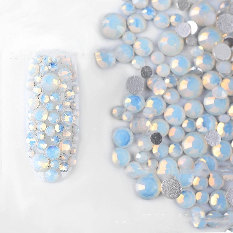 Wholesale of nail art accessories: Mixed sizes of nail art accessories, colored diamond, flat water diamond, hot diamond, nail art accessories, shanilak Specification image