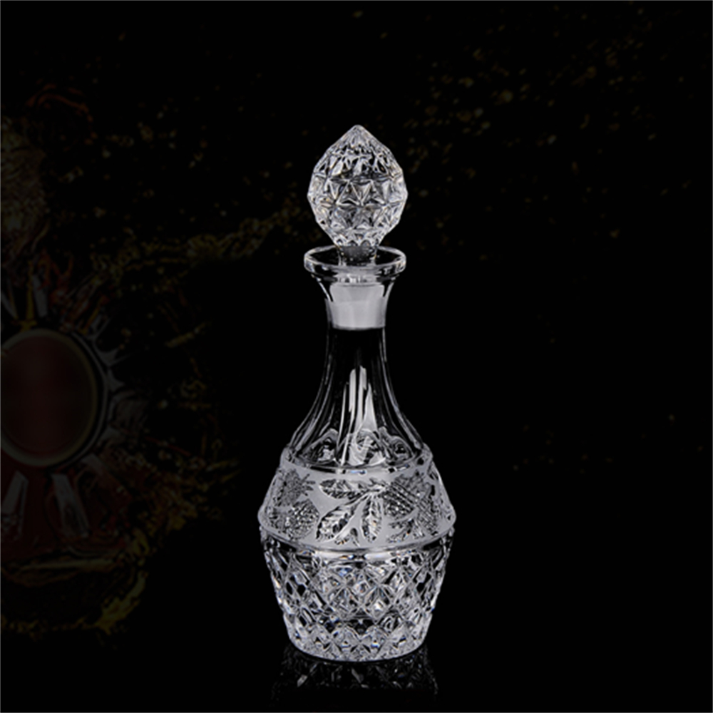 高档威士忌酒瓶650ml 水晶玻璃红酒瓶酒樽  醒酒器空瓶 泡酒瓶 洋酒瓶 威士忌 家用客厅酒柜摆件