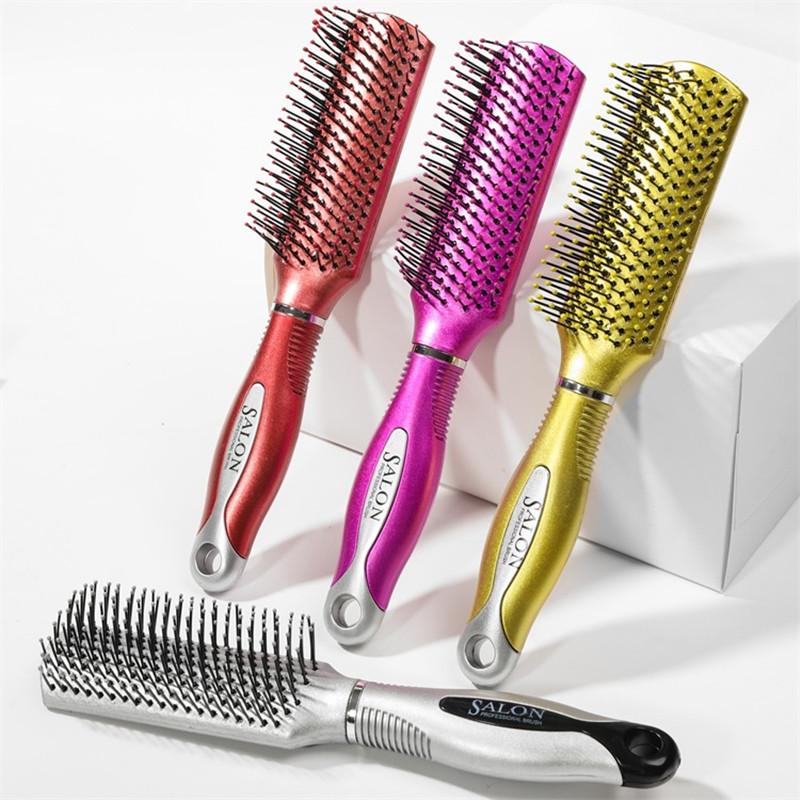 外贸热销塑料美发排骨按摩梳子厂家直销4色