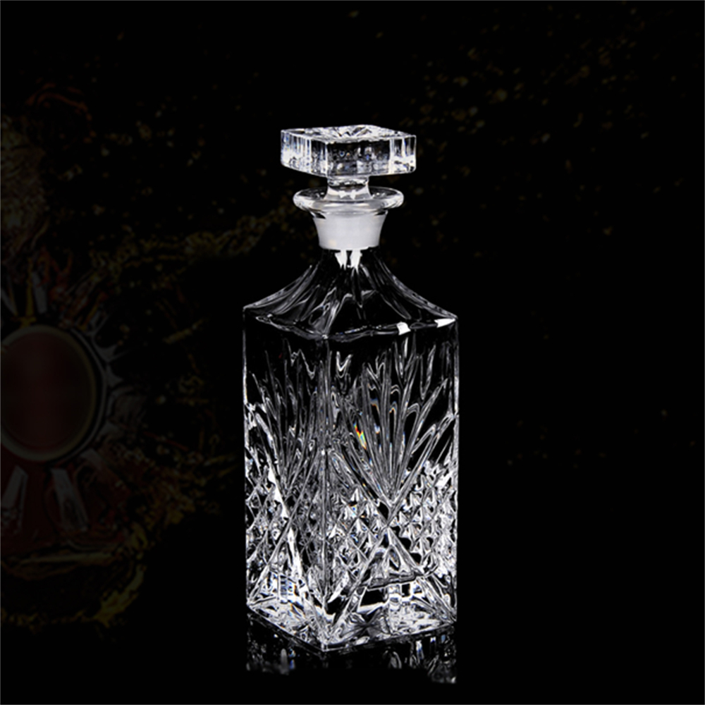 高档威士忌酒瓶780ml 水晶玻璃红酒瓶酒樽  醒酒器空瓶 泡酒瓶 洋酒瓶 威士忌 家用客厅酒柜摆件