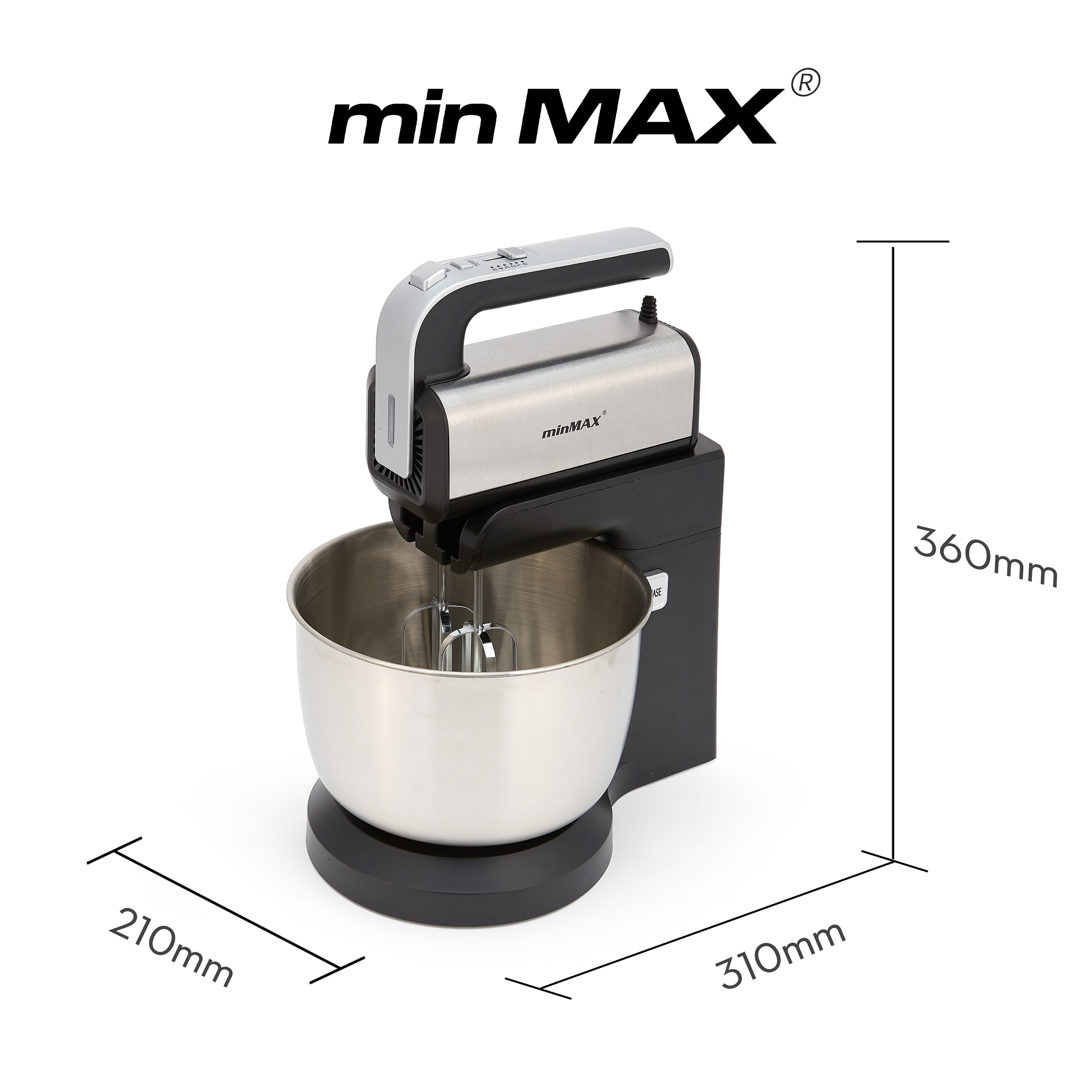 minMAX's new best-selling desktop egg beater 9952, a large-capacity multi-functional whipper, is in stock for export Item Picture