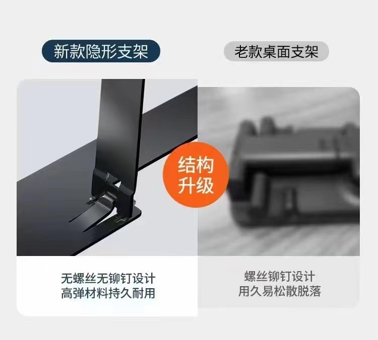 New creative folding stand with an invisible metal ultra-thin back sticker for mobile phones and tablets Application Scenario