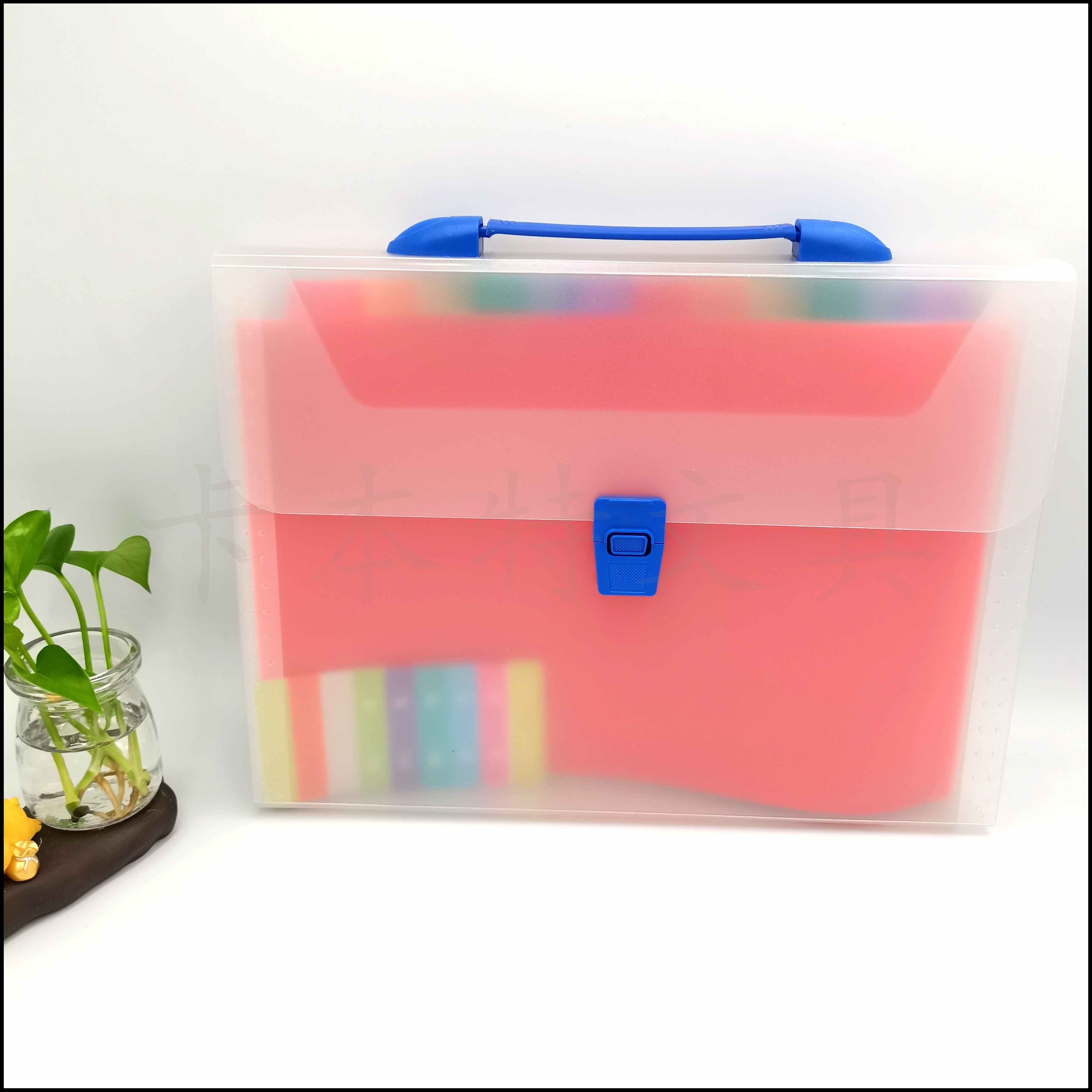 Frosted transparent organ bag, 13-layer A4 invoice and document bag, storage bag, folder, self-produced and self-sold office handbag Item Picture