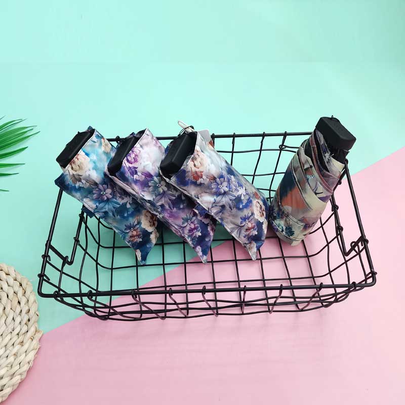 义乌好货雨伞百年同舟伞扁六折小伞巴掌伞黑胶度阳手机伞口袋伞5200慕颜