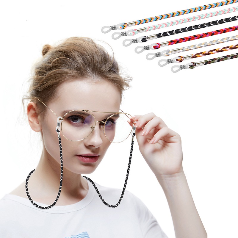 眼镜绳/眼镜链/编制眼镜绳白底实物图