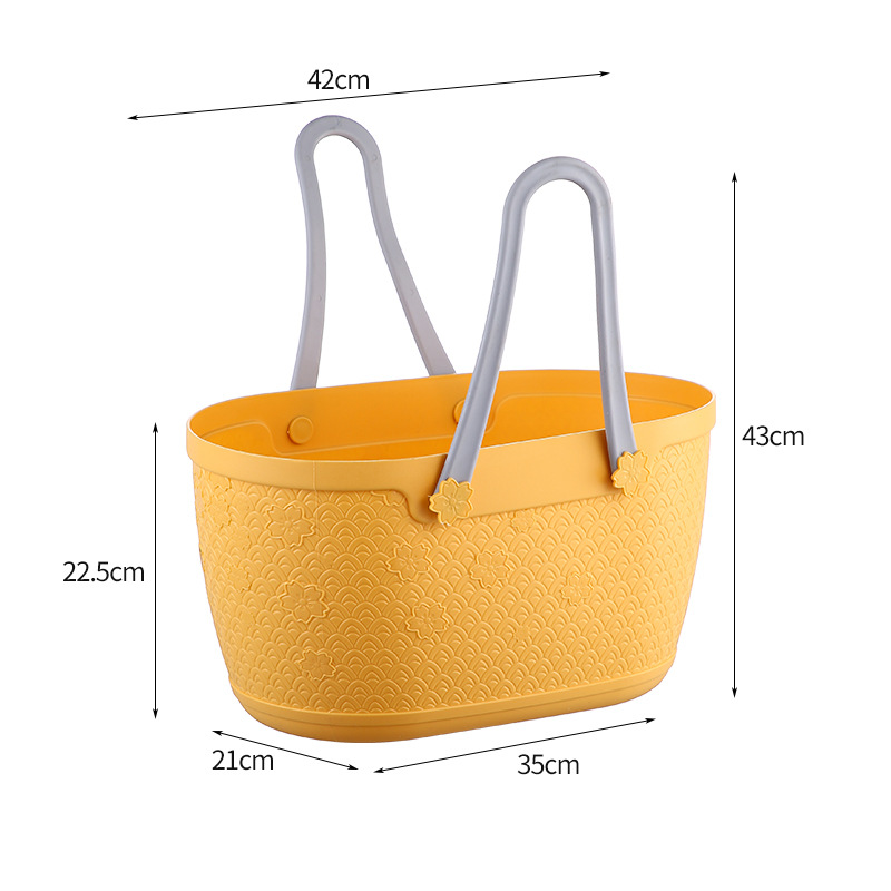 Plastic hand-held vegetable basket Specification image