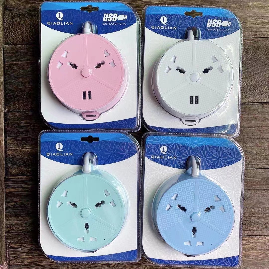 排插/带USB/（全球插头/白底实物图