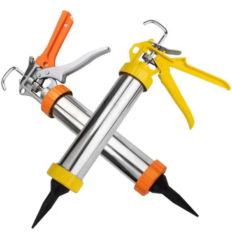 玻璃胶枪白底实物图