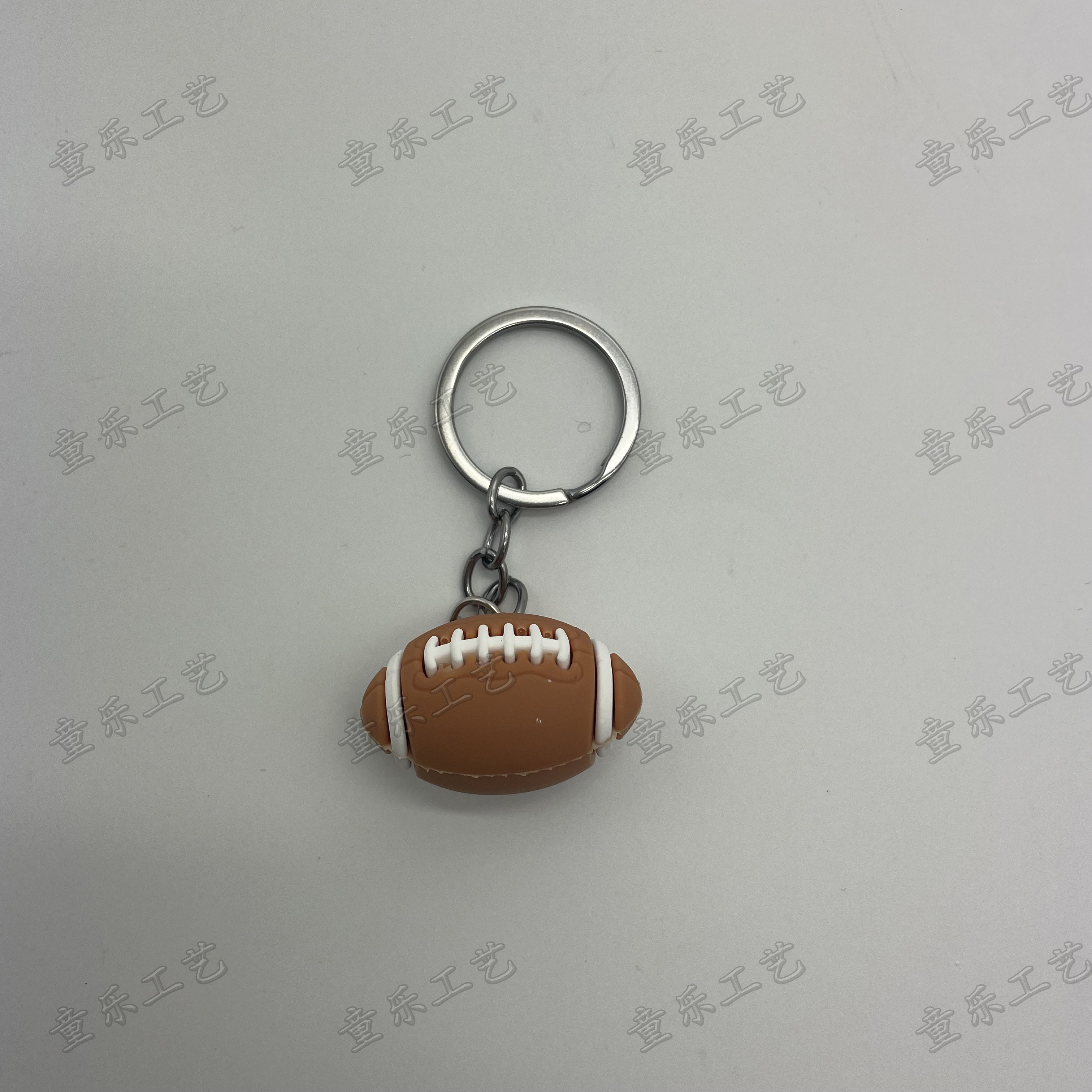 New mini soft rubber basketball keychain, realistic sports goods, rugby and tennis pendants, event gifts details Picture