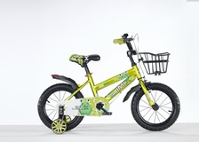 2022新款儿童自行车萌宝男孩女孩带辅助轮车筐后座自行车