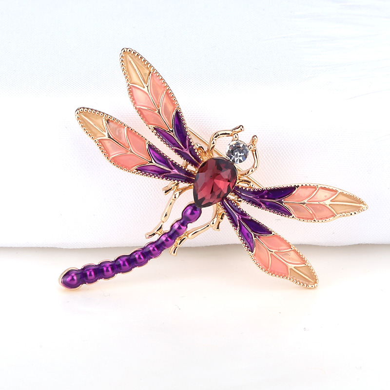 Factory direct sales, popular high-end new brooches for foreign trade, paired with "Drip Dragonfly" creative European and American luxurious high-end pearl pins, pearl coats, corsages, mom gifts details Picture