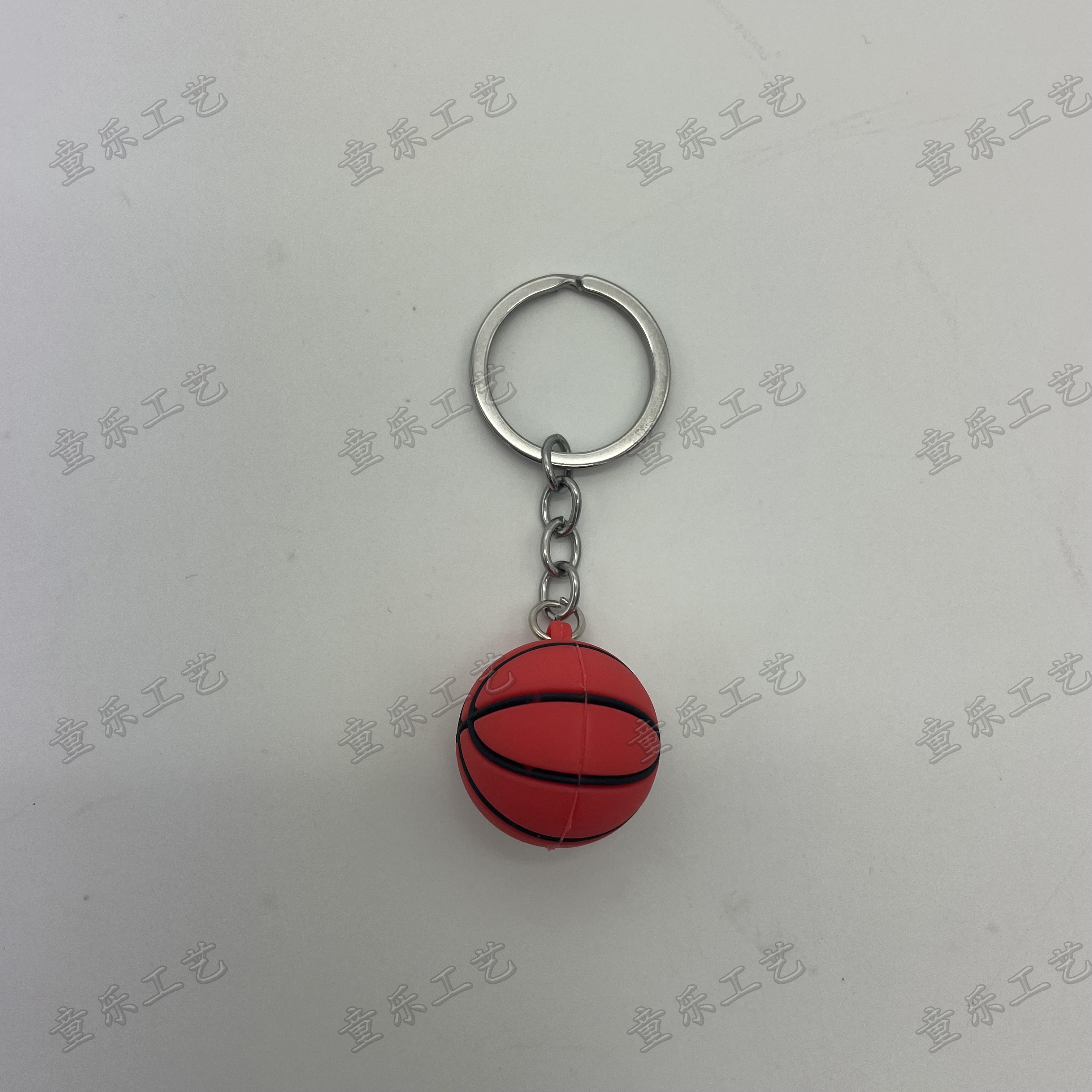 New mini soft rubber basketball keychain, realistic sports goods, rugby and tennis pendants, event gifts Application Scenario