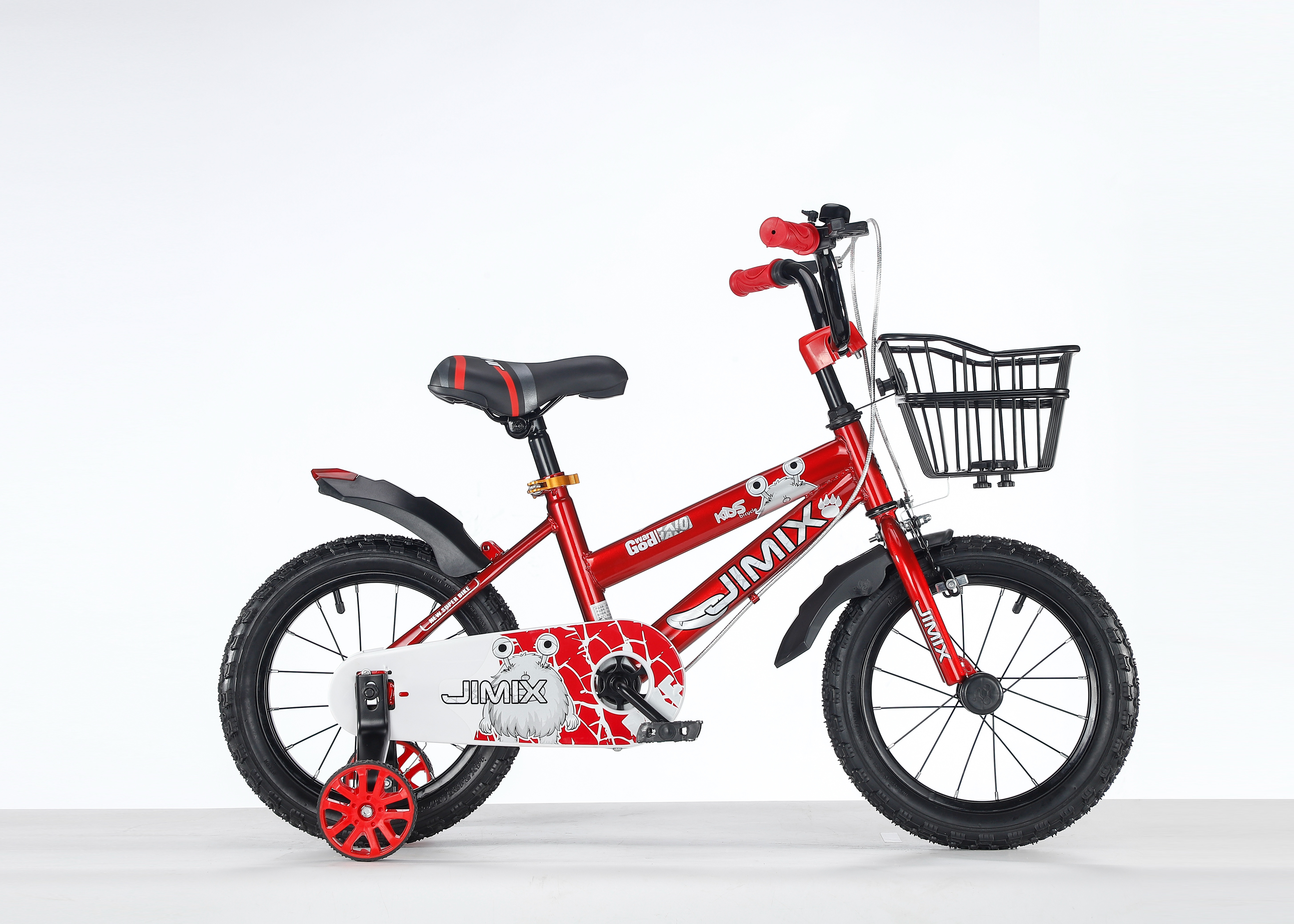 2022新款儿童自行车萌宝男孩女孩带辅助轮车筐后座自行车详情图3