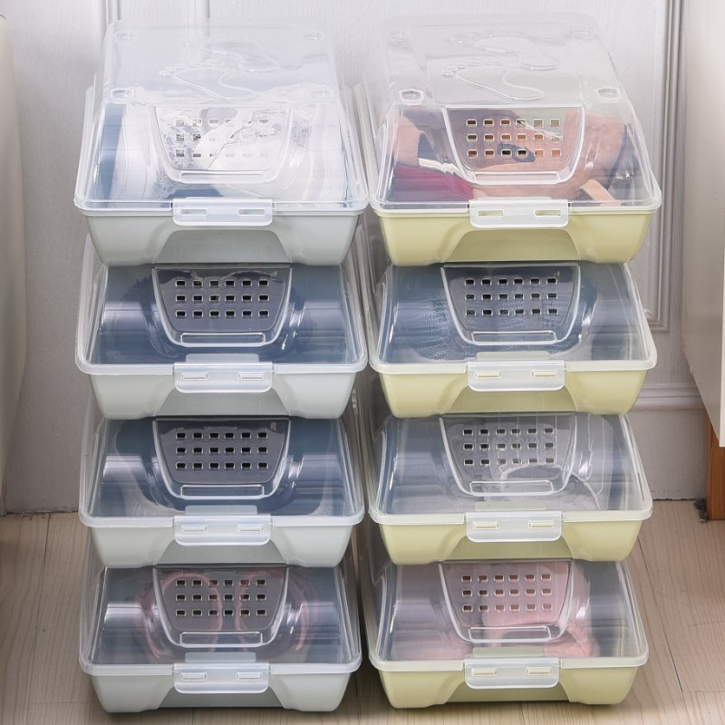 Household plastic transparent shoe box