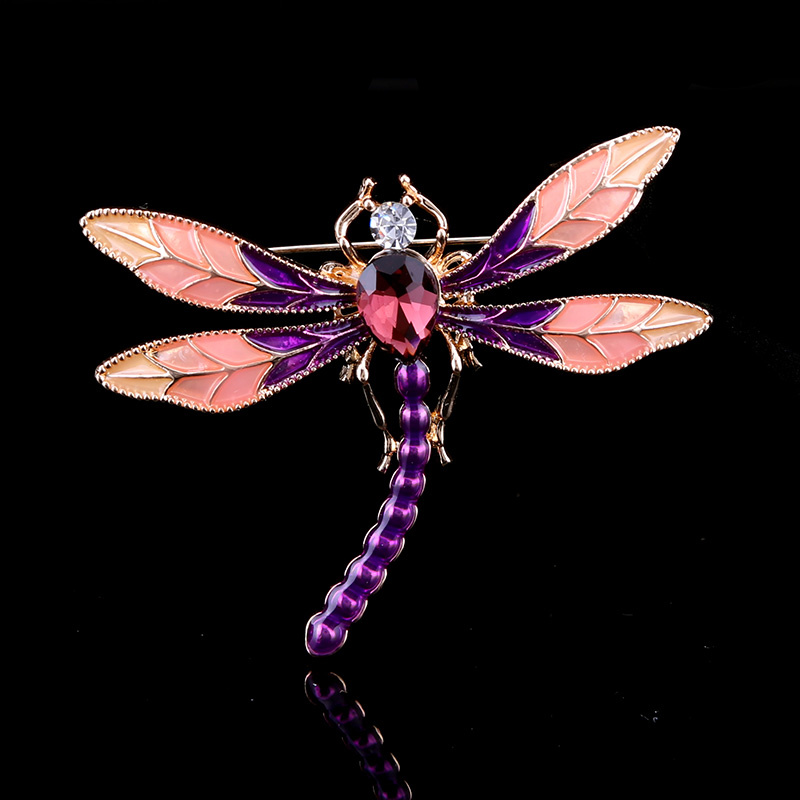 Factory direct sales, popular high-end new brooches for foreign trade, paired with "Drip Dragonfly" creative European and American luxurious high-end pearl pins, pearl coats, corsages, mom gifts Specification image