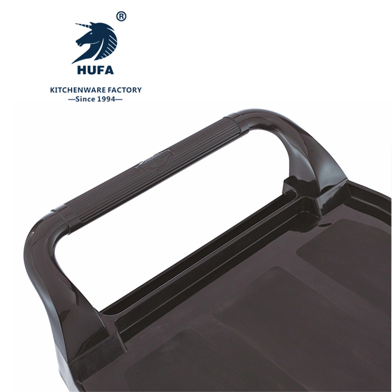 Thickened plastic three-layer hotel restaurant food delivery trolley, silent wheel, restaurant service trolley, three-layer thickened food collection trolley, bowl collection trolley, restaurant small trolley, mobile hotel commercial hand-pushed food side, hotel removal trolley, trolley Item Picture