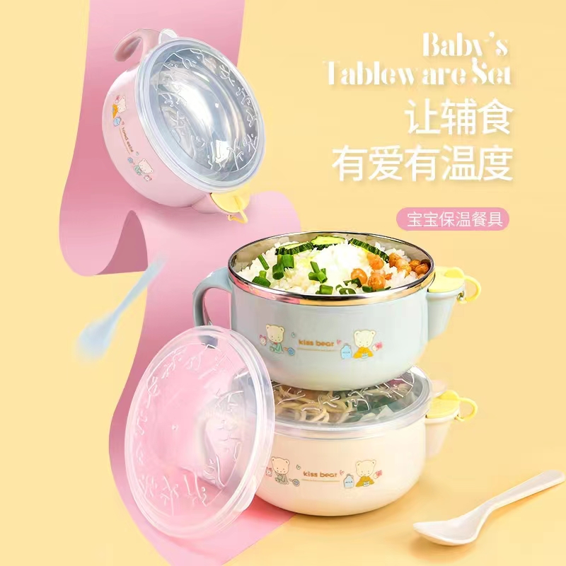 儿童用品/玩具/宝宝吸盘碗/儿童不锈钢盘子套装/儿童不锈钢餐具套装产品图