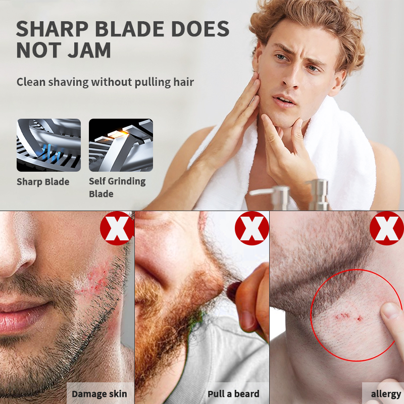 DSP/丹松剃须刀电动刮胡刀男士4D浮动刀头胡须刀充电式便携式水洗60078详情图4