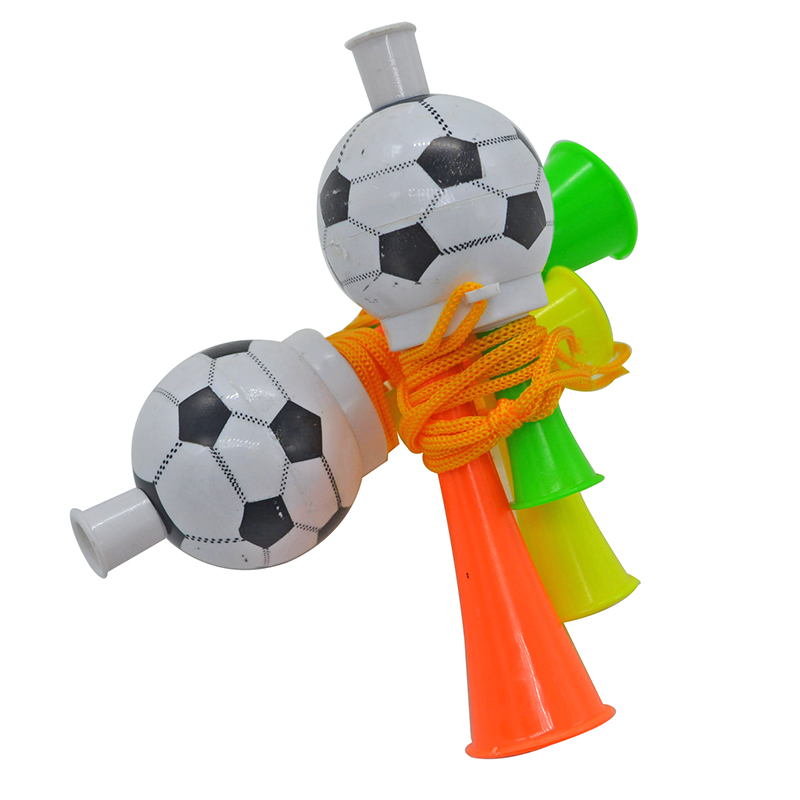 小足球喇叭塑料三音喇叭 比赛加油助威玩具儿童足球喇叭吹奏道具 带挂绳详情图5