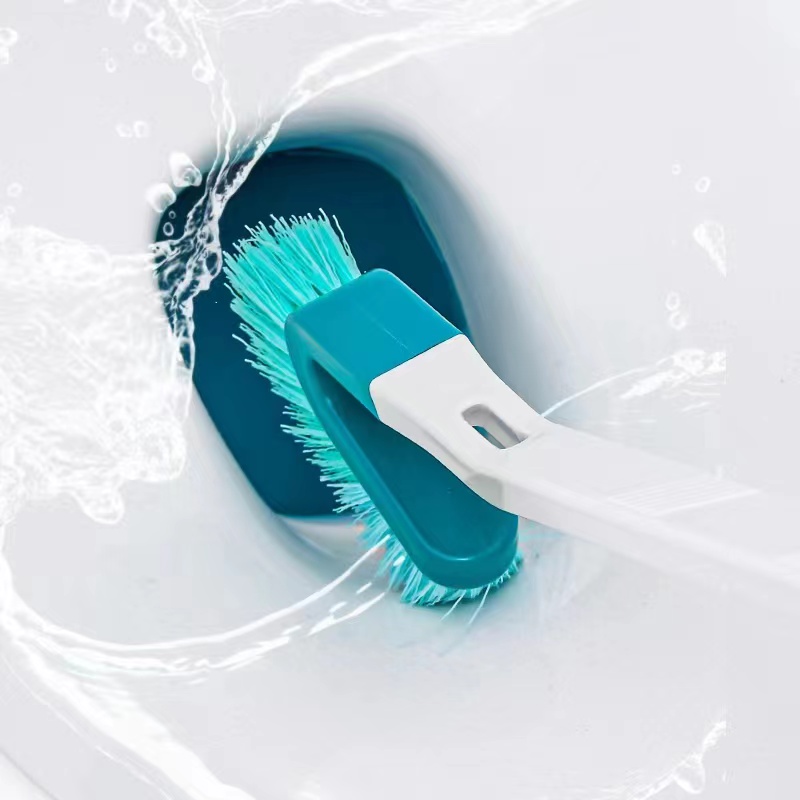 Thickened plastic long-handled double-sided blind spot cleaning soft bristle toilet brush, bathroom curved toilet brush, gap brush Application Scenario