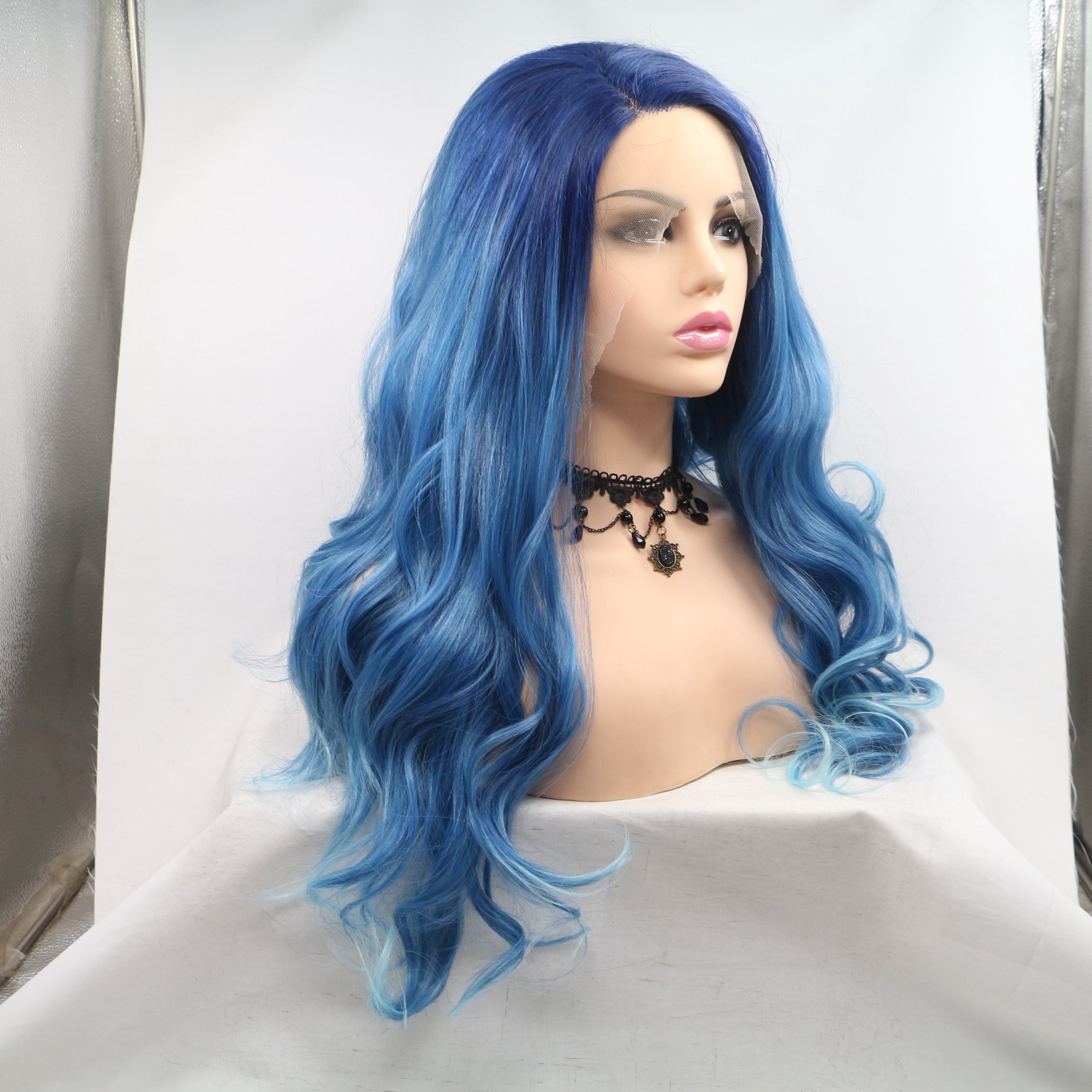 NEWLOOK European and American wig, long curly hair front Lace fashionable new cross-border wig Specification image