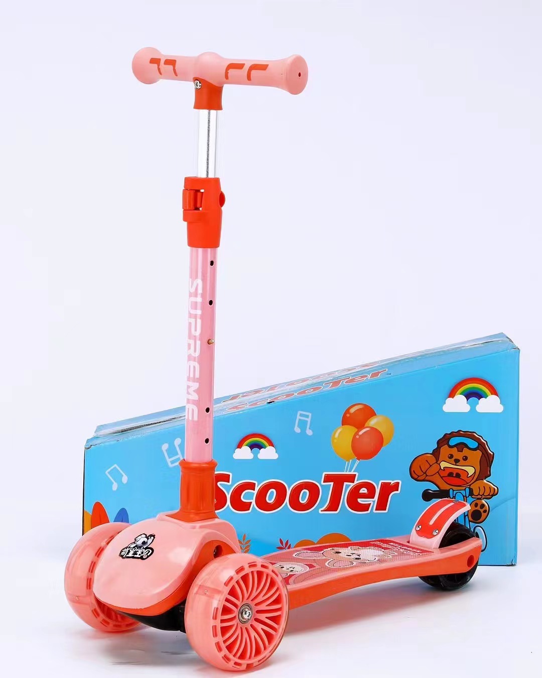 儿童滑板车滑行车带灯光玩具儿童代步车三合一滑板五合一儿童滑行车60A