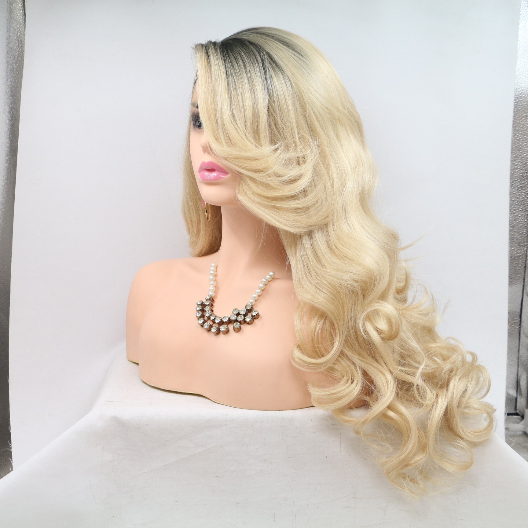 NEWLOOK front lace wig, synthetic fiber wig, high-temperature silk factory, large quantity, favorable price, in stock