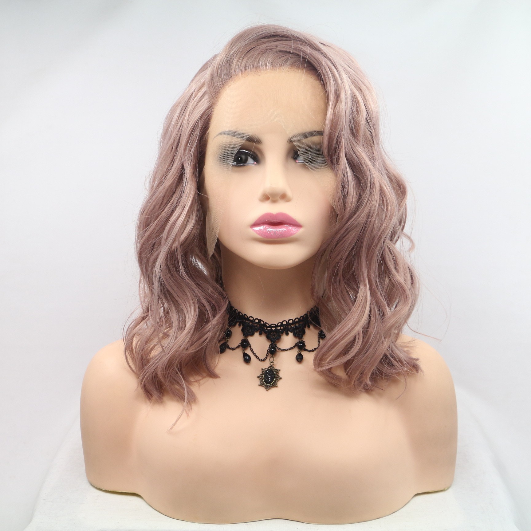 NEWLOOK short curly lace cross-border new style wigs from Europe and America details Picture