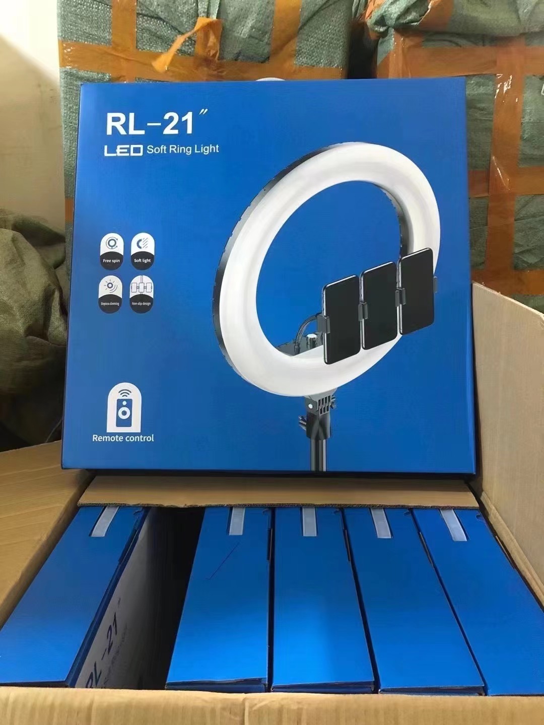 工厂大尺寸14寸18寸21寸22寸自拍手机补光灯LED直播环形补光灯