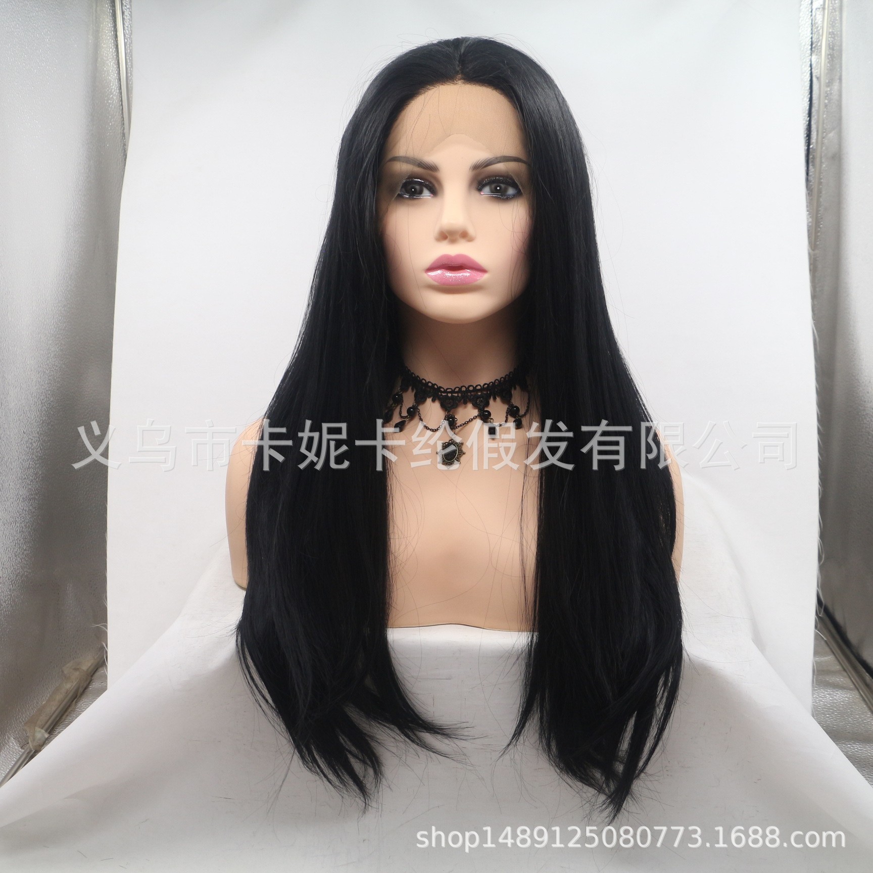 Creative new front lace synthetic fiber wigs are fashionable and fluffy new products Item Picture