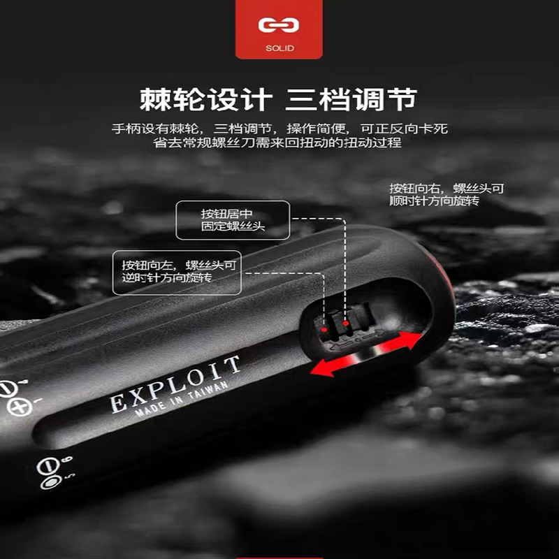 Taiwan Screwdriver Dual-purpose Set, Plum Blossom t10t20 Cross and Straight Shaped Special Portable Small Ratchet Screwdriver Set details Picture
