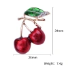 Factory direct sales, popular in foreign trade, high-end new brooches paired with oil-dripping cherry bees, creative European and American luxury high-end pearl pins, pearl coats, corsages, mom gifts Specification image