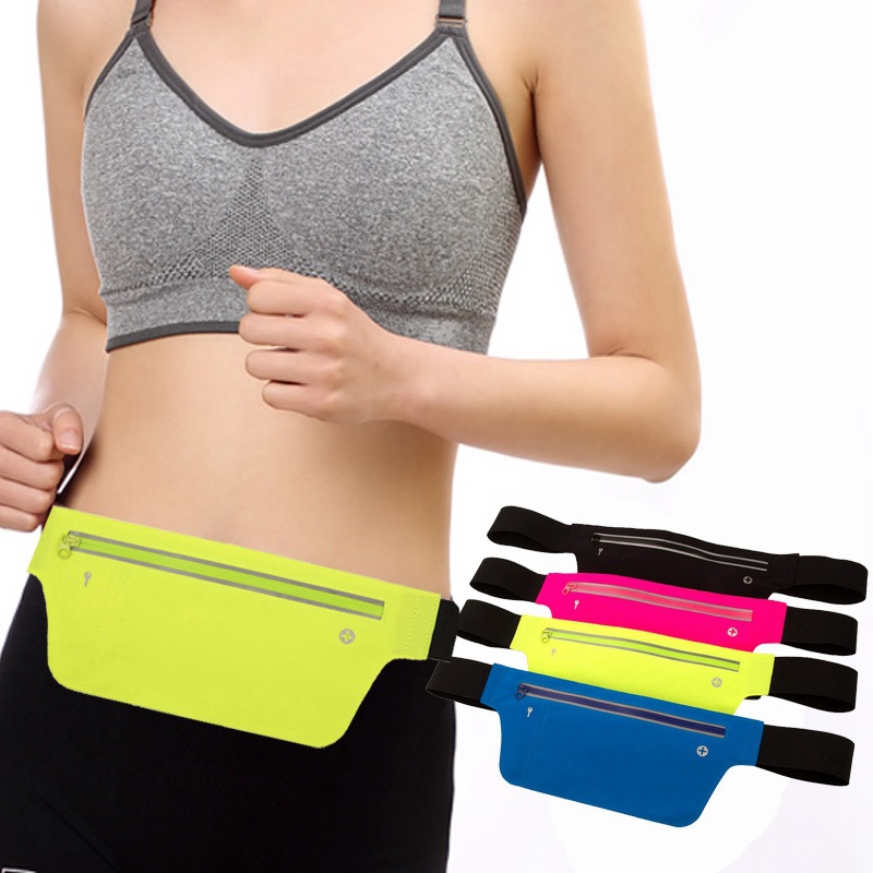 Outdoor sports running fitness waist bag, fitness mountain climbing cycling, close-fitting ultra-thin travel invisible waterproof reflective multi-functional storage bag, unisex mobile phone bag pic 2