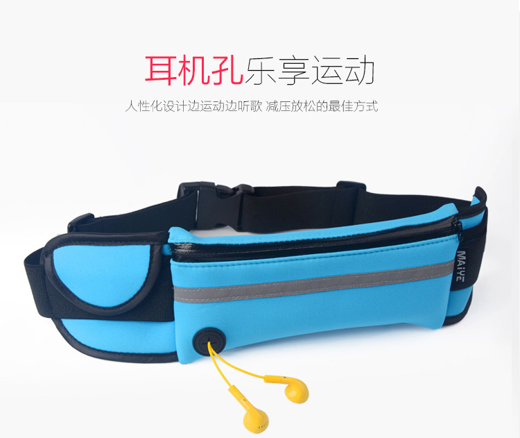 Diving material, outdoor sports, reflective strip, waterproof zipper, anti-theft, multi-functional invisible mobile phone, waterproof waist bag, suitable for both men and women, running, fitness, travel, mountain climbing, cycling, yoga, fishing, wallet, key, tissue paper, small item storage bag detail image 18