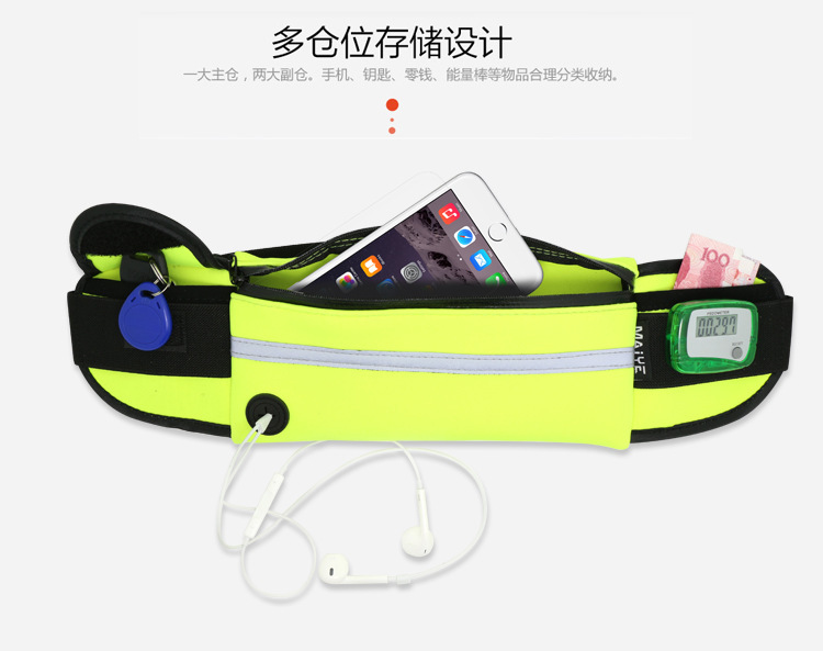 Diving material, outdoor sports, reflective strip, waterproof zipper, anti-theft, multi-functional invisible mobile phone, waterproof waist bag, suitable for both men and women, running, fitness, travel, mountain climbing, cycling, yoga, fishing, wallet, key, tissue paper, small item storage bag detail image 11