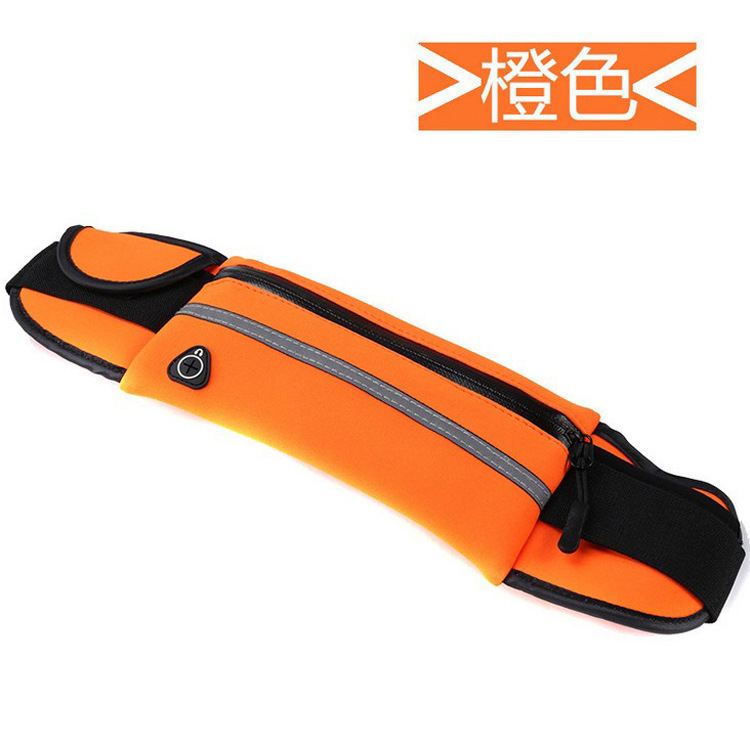 Diving material, outdoor sports, reflective strip, waterproof zipper, anti-theft, multi-functional invisible mobile phone, waterproof waist bag, suitable for both men and women, running, fitness, travel, mountain climbing, cycling, yoga, fishing, wallet, key, tissue paper, small item storage bag details Picture