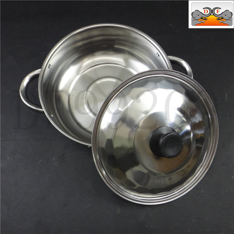 DF99209 steel ear chrysanthemum pot, Korean clear soup pot, stainless steel hot pot basin, skewer and shabu-shabu pot, induction cooker, household large capacity, DF TRADING HOUSE