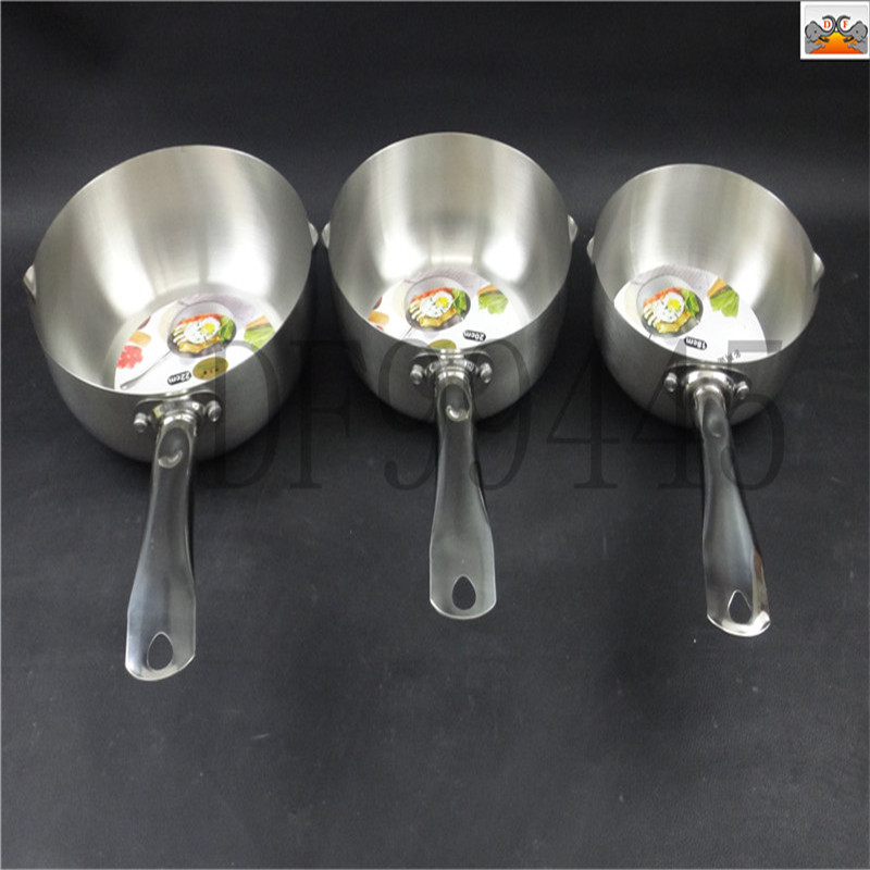 DF994445 مقلاة من الصلب غير القابل للصدأ ذات مقابض طويلة، مقلاة صلصة غير لاصقة مع وعاء الحساء مع وعاء معكرونة details Picture