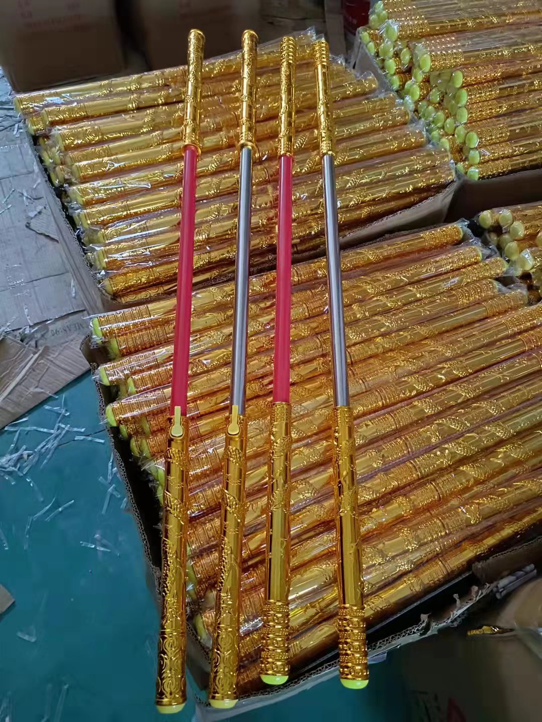 自动孙悟空如意金箍棒儿童玩具可伸缩金箍棒可收缩不掉色塑料玩具