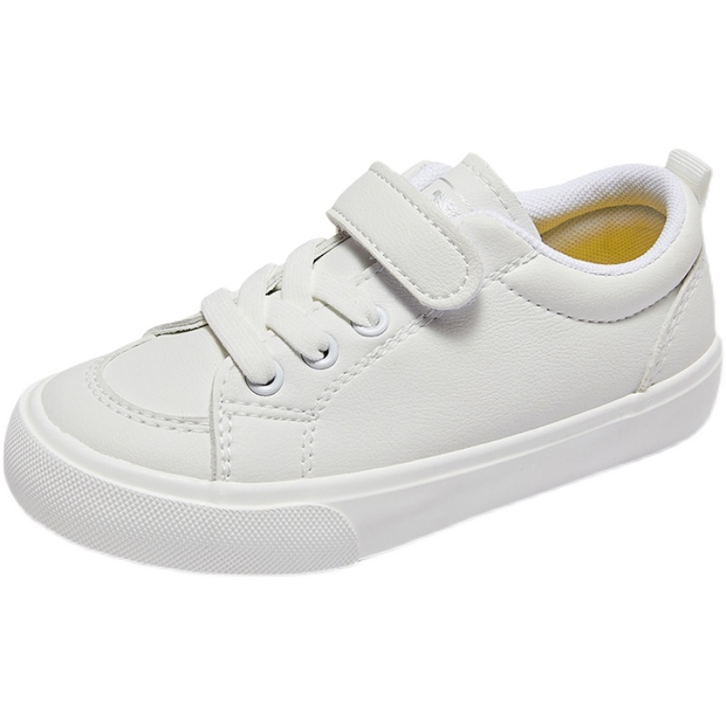 Renben children's Shoes, white sneakers, girls' and children's performance, low-top leather sports shoes, 2022 Spring New Style Boys' Sports Meeting Item Picture