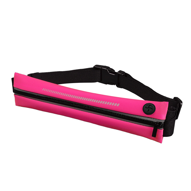 Single-section ultra-thin mini waist bag, outdoor sports, running, fitness fan, travel, cycling, waterproof ultra-thin with reflective strip, storage accessory bag pic 4