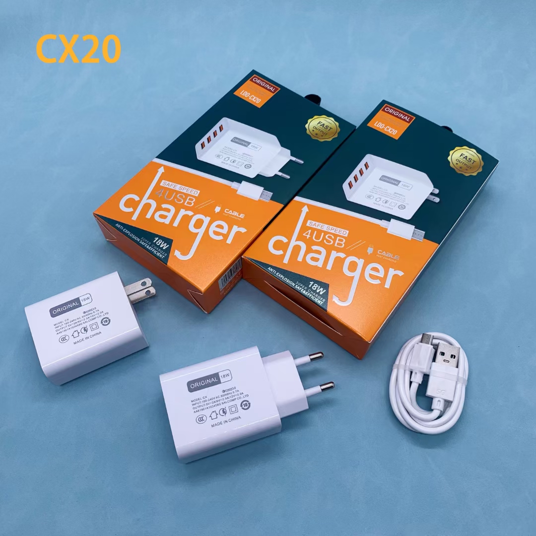 This multi-functional 4USB mobile phone charger is compatible with various mobile phones such as Apple, Huawei, VIVO, etc. for 2A details Picture