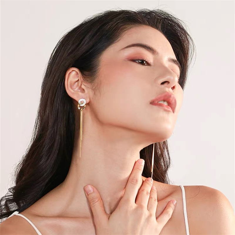 Dingxin Jewelry Earrings 9120057, a popular new product in foreign trade, offers fashionable metal earrings with a European and American style. Wholesale supply from the manufacturer Specification image