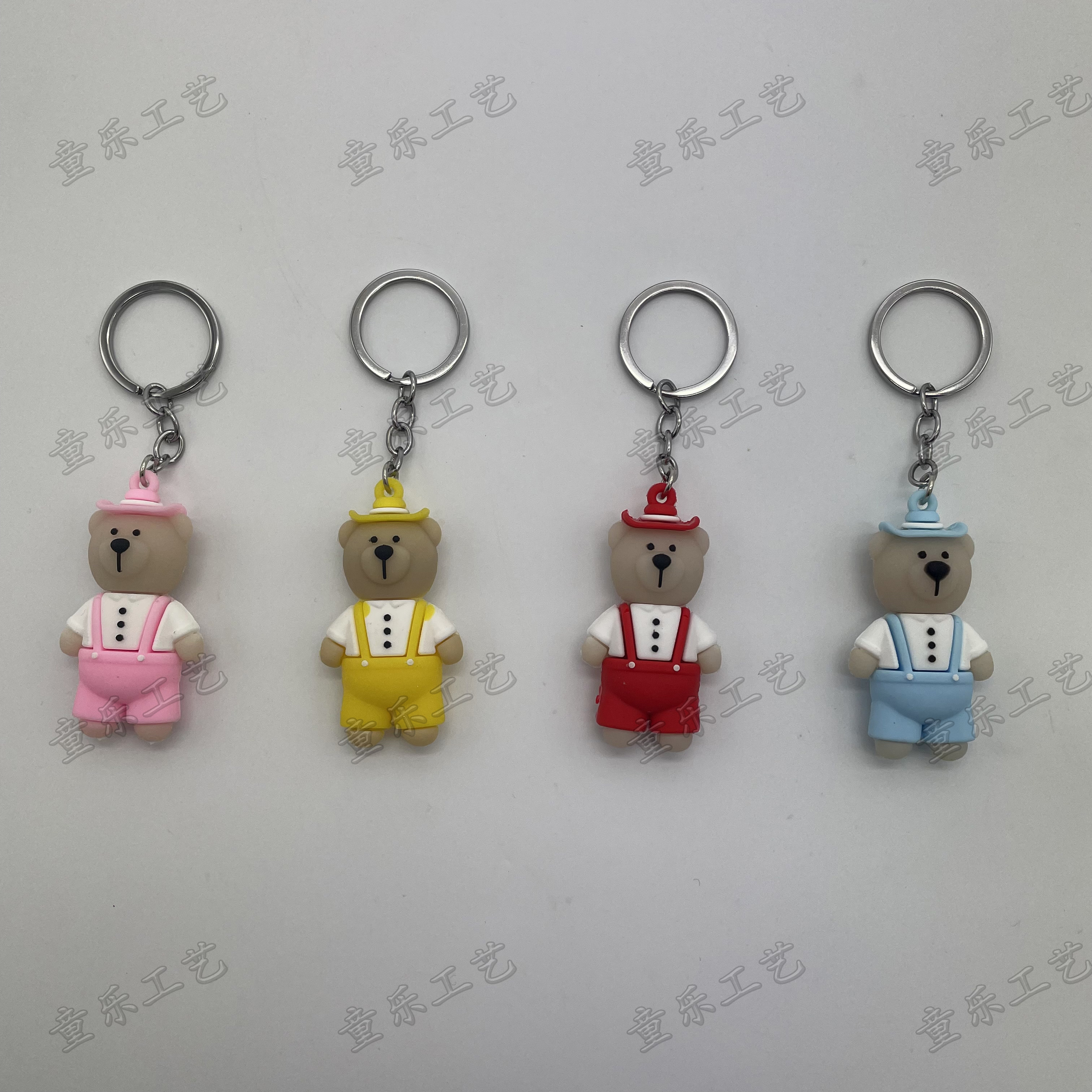 Bear keychains, creative and cute cartoon dolls for boys and girls, car pendants, couple bag decorations