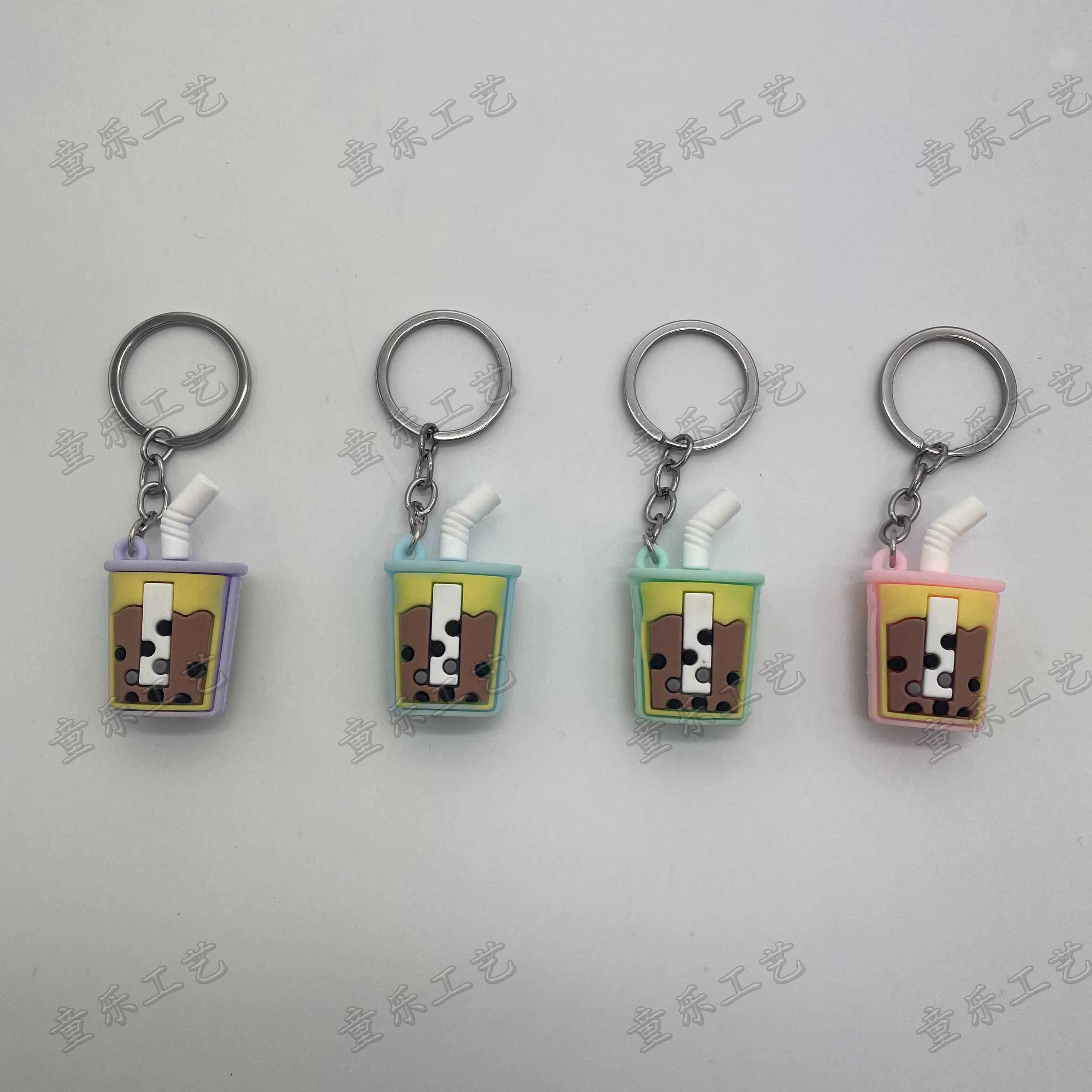 Cute and unique milk tea cups, couple keychains, popular bubble milk tea cup pendants, car key pendants